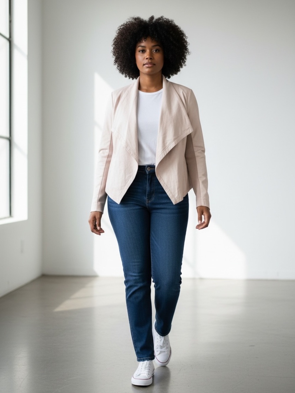 Halogen 100% Leather Draped Front Jacket Beige XL